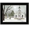 Trendy Decor 4U "I Heard the Bells on Christmas" Framed Wall Art, Modern Home Decor Framed Print for Living Room, Bedroom & Farmhouse Wall Decoration