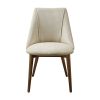 ACME Willene Side Chair (Set-2), Beige Fabric & Walnut Finish DN03146