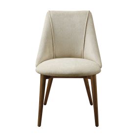 ACME Willene Side Chair (Set-2), Beige Fabric & Walnut Finish DN03146