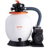 VEVOR Sand Filter Pump for Above Ground Pools, 14-inch, 3000 GPH, 3/4 HP Swimming Pool Pumps System & Filters Combo Set with 6-Way Multi-Port Valve &