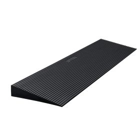 VEVOR Rise Cuttable Threshold Ramp for Sweeping Robot, 35.4" Wide Natural Rubber Wheelchair Ramp, Non-Slip Solid Rubber Ramp with Double-Sided Tape fo