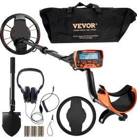 VEVOR Metal Detector for Adults & Kids, 10 Inch Waterproof Search Coil with LCD Display 7 Modes, Adjustable 41''-52'' Aluminum Stem, DSP Chip Higher A