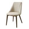 ACME Willene Side Chair (Set-2), Beige Fabric & Walnut Finish DN03146