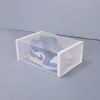 Set of 12 Stackable Clear Plastic Transparent Shoe Storage Box in Home