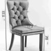 Collection Modern, High-end Tufted Solid Wood Contemporary Velvet Upholstered Dining Chair with Chrome Stainless Steel Plating Legs,Nailhead Trim,Set