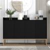 Modern Sideboard Elegant Buffet Cabinet with Large Storage Space for Dining Room, Entryway (Black)