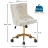 Lift wheel five-star foot backrest pull point teddy velvet white gold feet indoor leisure chair simple Nordic style