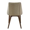 ACME Willene Side Chair (Set-2), Beige Fabric & Walnut Finish DN03146