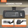 VEVOR Keyboard Tray Under Desk, Height and Angle Adjustable Ergonomic Keyboard/Mouse Tray Under Desk, Large 25x9.8 inch Slide-out Computer Drawer for