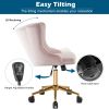 Lift wheel five-star foot back pull point flannelette light pink gold feet indoor leisure chair simple Nordic style