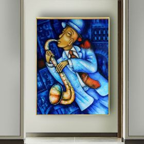 Hand Painted Oil Painting Abstract Wall Painting- musician Portrait Oil Painting On Canvas - Wall Art Picture -Acrylic Texture Home Decor (style: 1, size: 60X90cm)