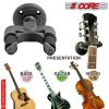 5 Core Guitar Wall Mount Hangers Adjustable Rotatable Display Wall Hook Holder w Soft Padding - GH ABS